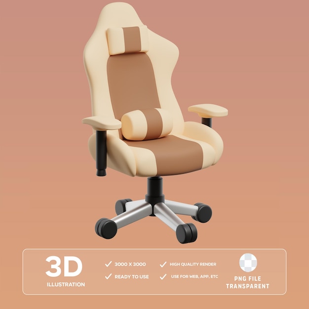 3D-Illustration des PSD-Spielstuhls