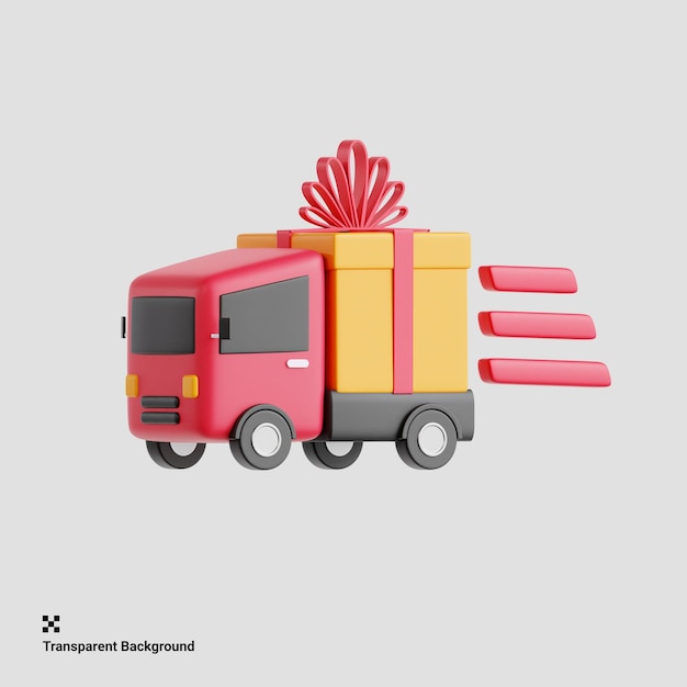 3D-Illustration des schnellen Versands am Cyber Monday