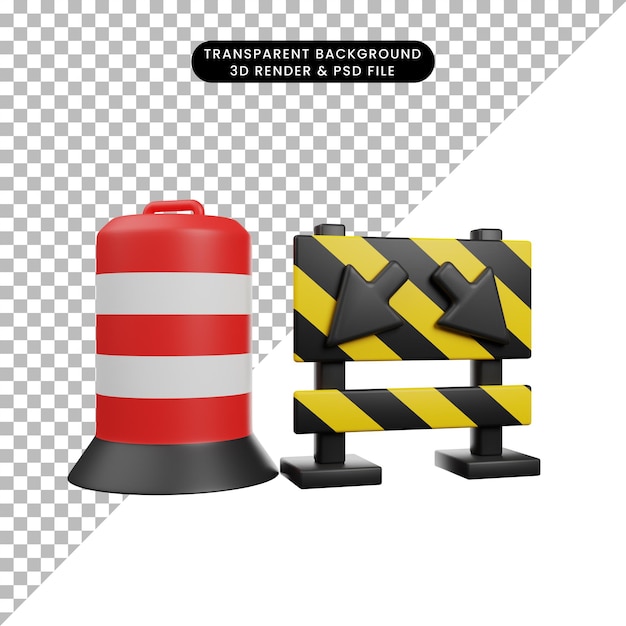 3D-Illustration des Straßenblocks 3D-Rendering-Symbol