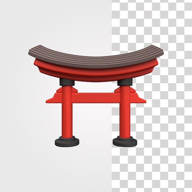 3d-illustration des torii-tores