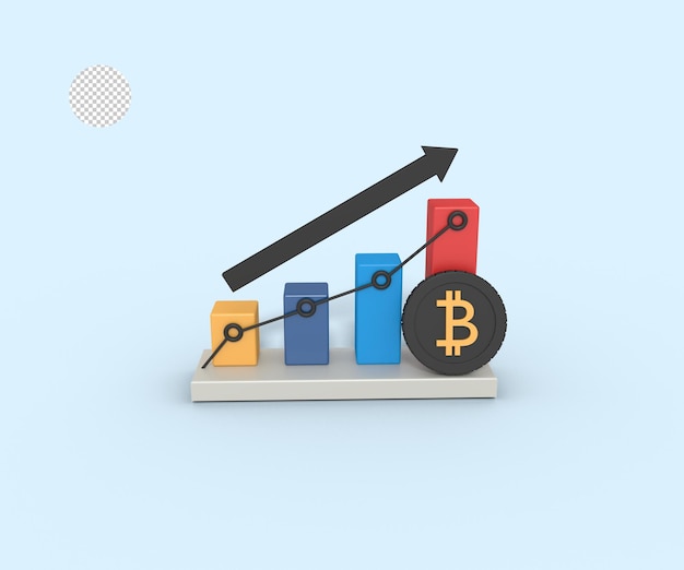 3d Illustration Du Tableau Des Statistiques Bitcoin