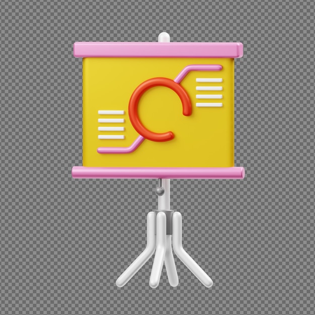 3D-Illustration eines abstrakten Designs mit durchsichtigem Hintergrund