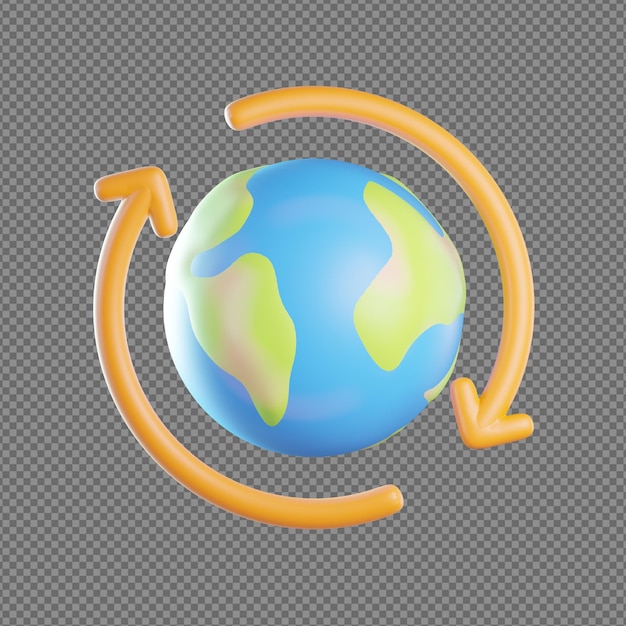 3D-Illustration eines abstrakten Designs mit durchsichtigem Hintergrund