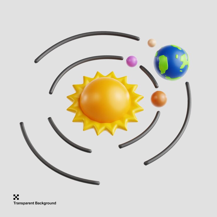 PSD 3d-illustration eines astronomie-themas mit sternen und planeten