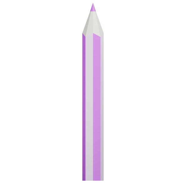 PSD 3d-illustration eines lila bleistifts