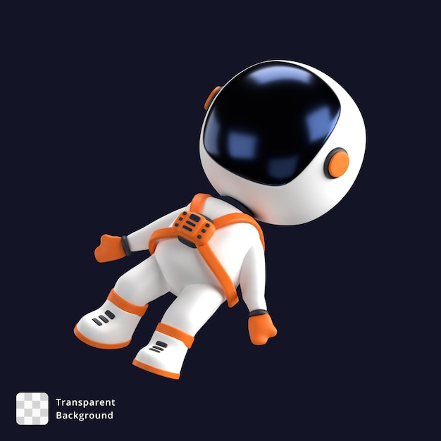3D-Illustration eines schwebenden Astronauten