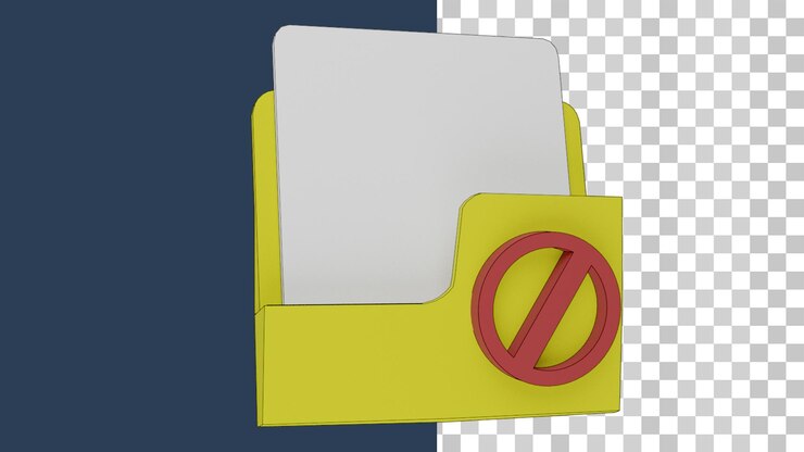 PSD 3d illustration file with forbidden icon
