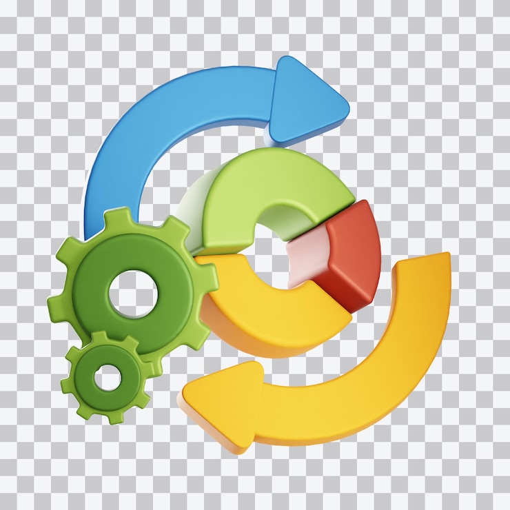 PSD 3d-illustration für das geschäftsmanagement