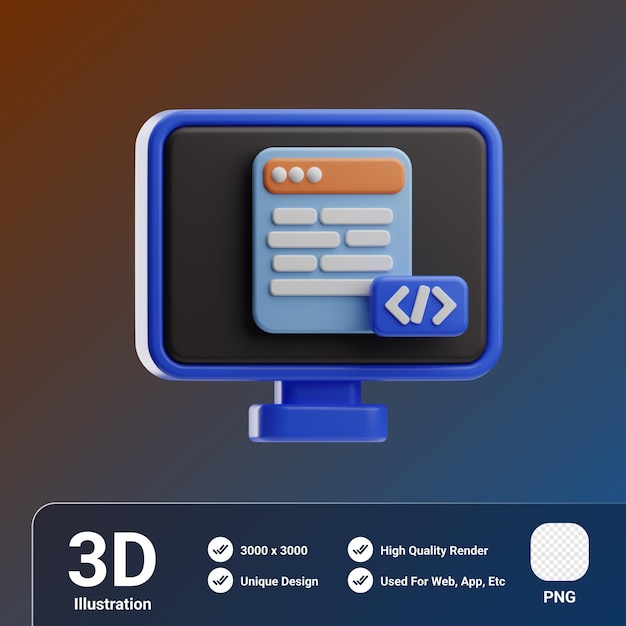 3D-Illustration für die Kodierung digitaler Störungen von Objekten