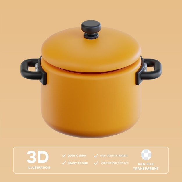 3D-Illustration für PSD-Big Pan