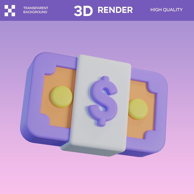 3D-Illustration für PSD-Geld