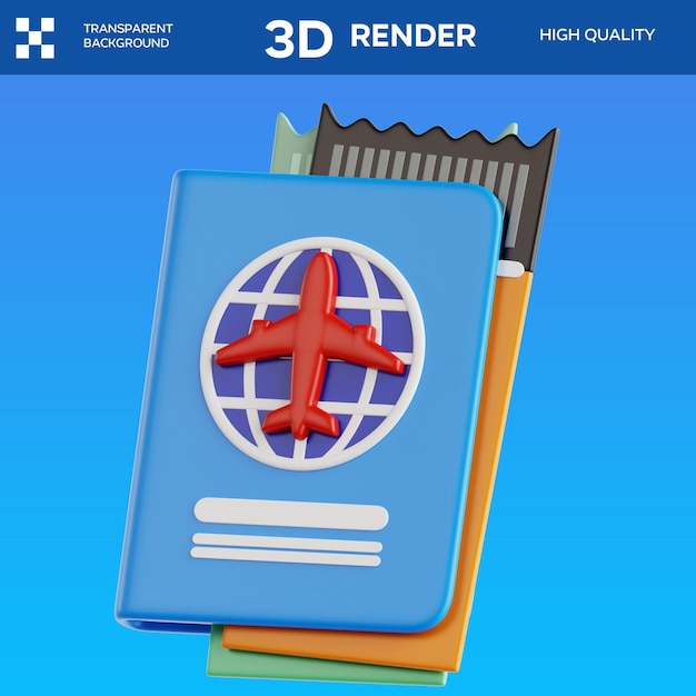 3D-Illustration für PSD-Passport