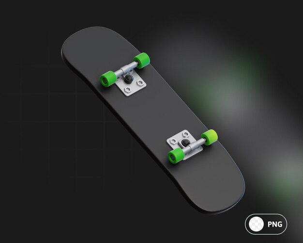 PSD 3d-illustration für skateboards