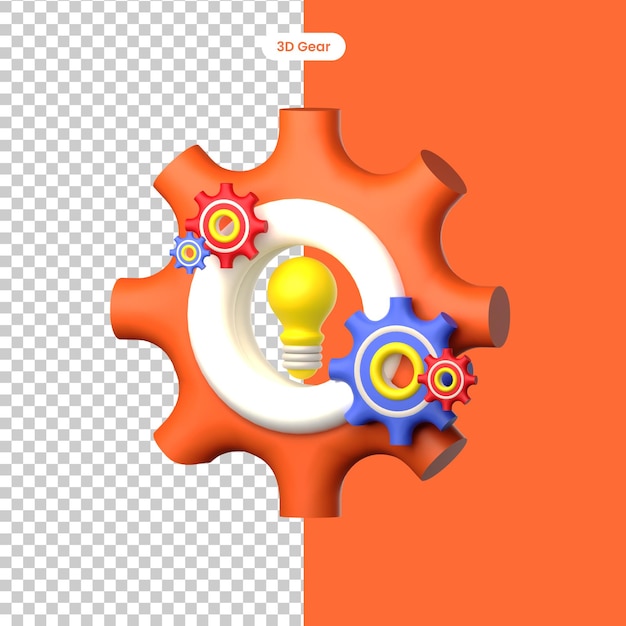 3D-Illustration Gang mit Lampenobjekt