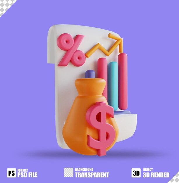 3D-Illustration Geschäftserfolg geeignet für Geschäft und Finanzen 2