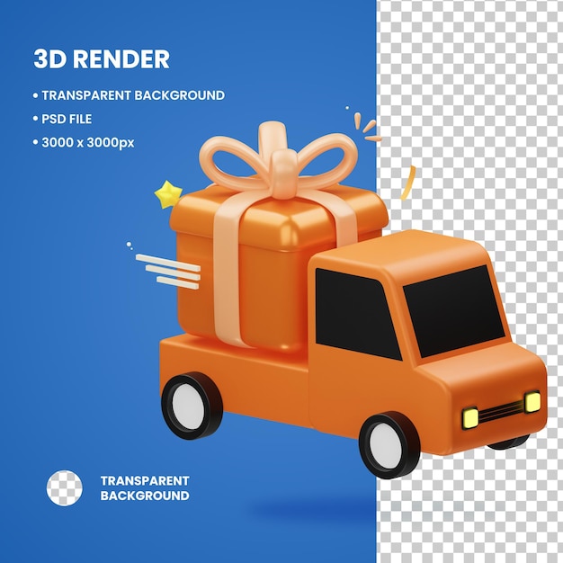 3D-Illustration Geschenklieferungsobjekt