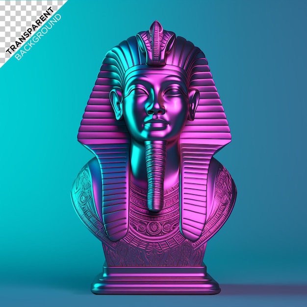 PSD 3d l'illustration holographique du sphinx