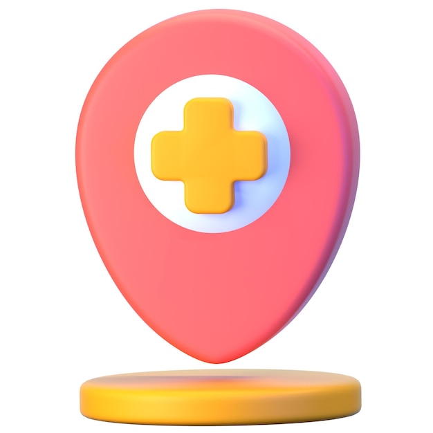 3D-Illustration Icon Pack Element für Krankenhäuser