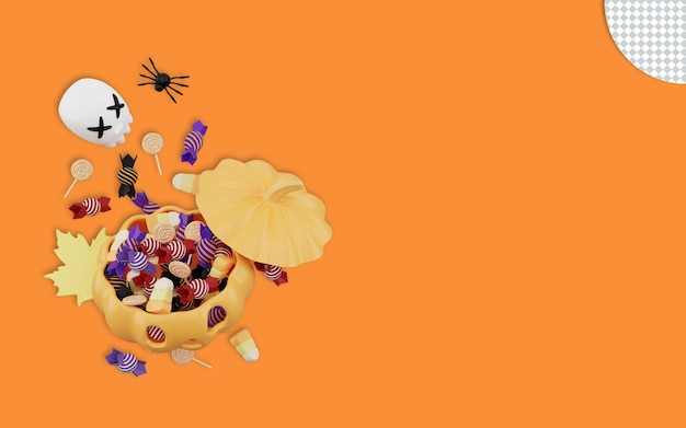 PSD 3d illustration de joyeux halloween