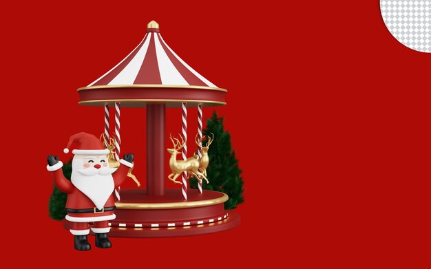 PSD 3d illustration de joyeux noël