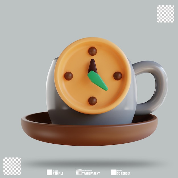 3d-illustration kaffeezeit