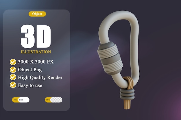 3d-illustration karabiner