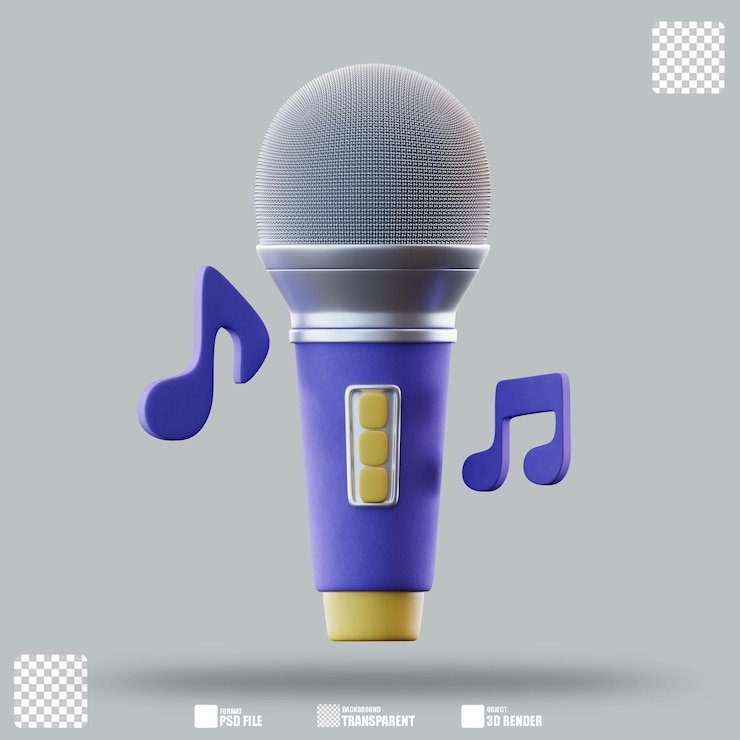 PSD 3d-illustration karaoke 2