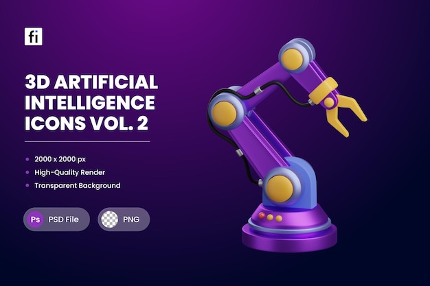 3D-Illustration Künstliche Intelligenz Robotik