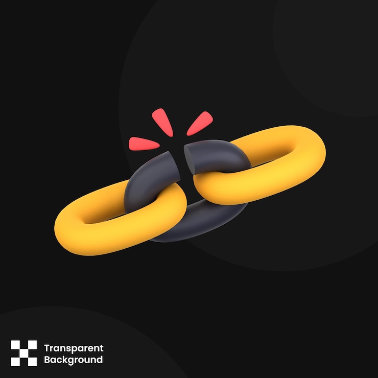 PSD 3d-illustration link objekt 3d-kreativ-essential-design-ikonen-pack 3d-rendering