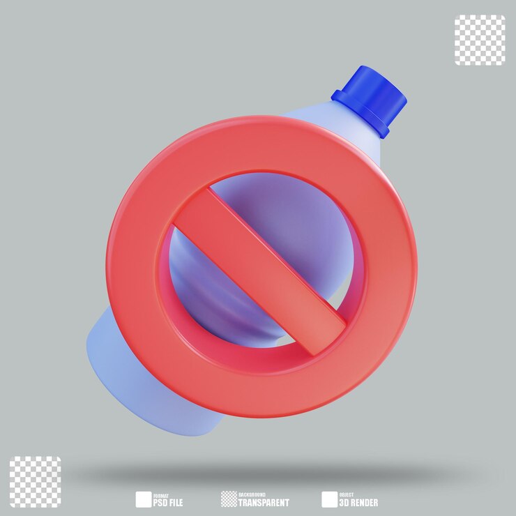 PSD 3d illustration no plastic 2
