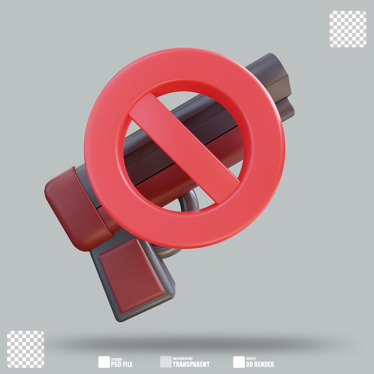 PSD 3d illustration no weapons 3