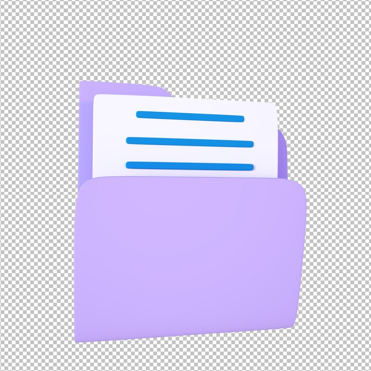 PSD 3d illustration object folder files