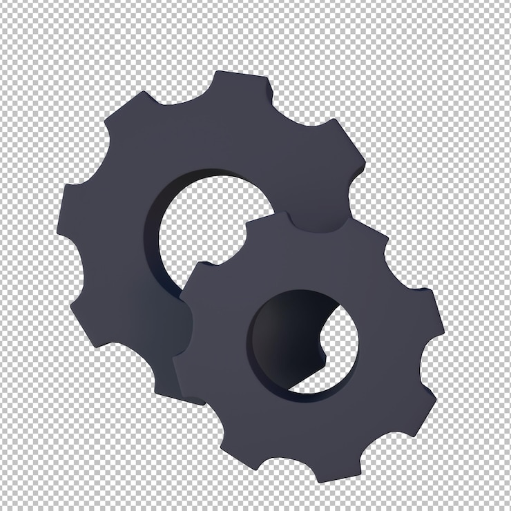 PSD 3d illustration object gears