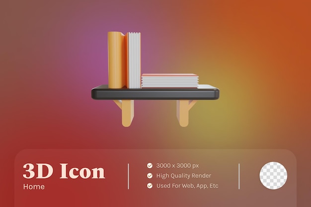 3D-Illustration Objekt-Icon-Regal