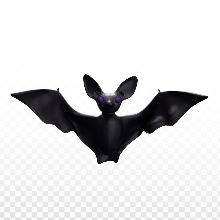 PSD 3d illustration of a halloween bats for poster design ornaments halloween party