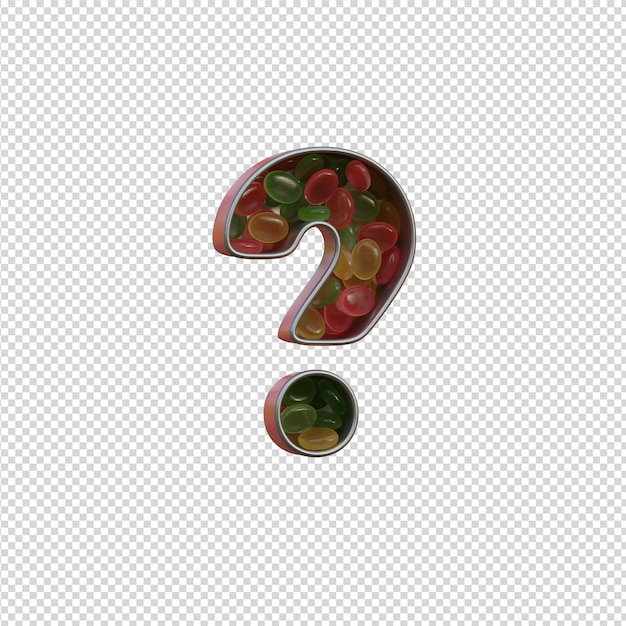 3d illustration of alphabets with transparent background