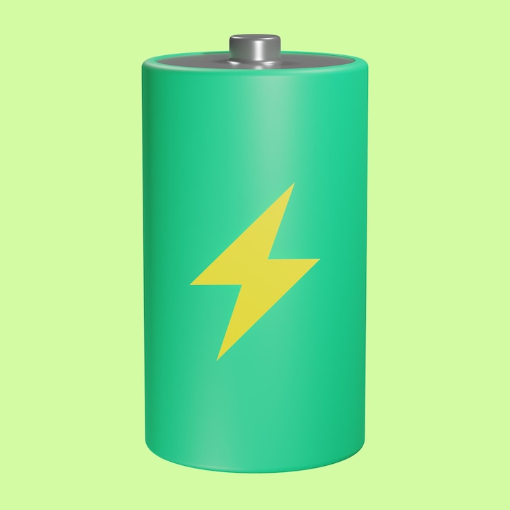 PSD 3d illustration of battery