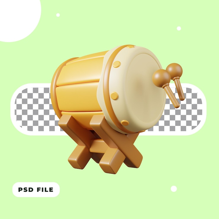 PSD 3d illustration of bedug ramadan