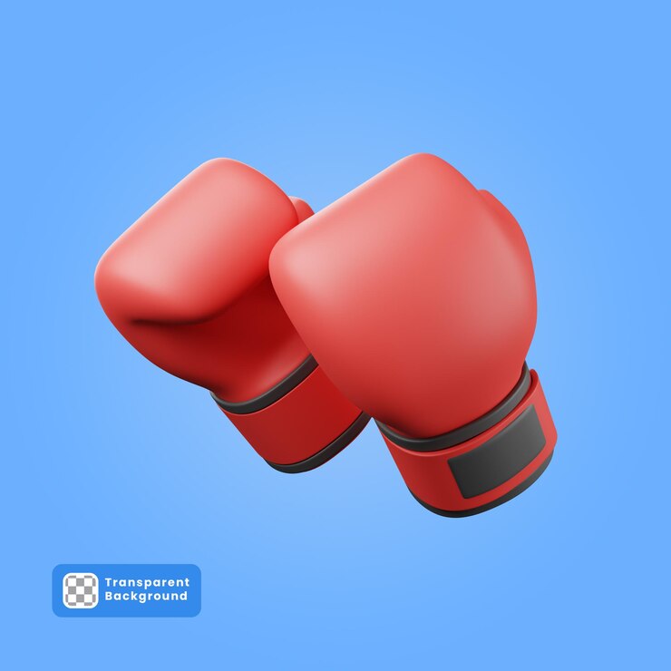 PSD 3d illustration of boxing gloves