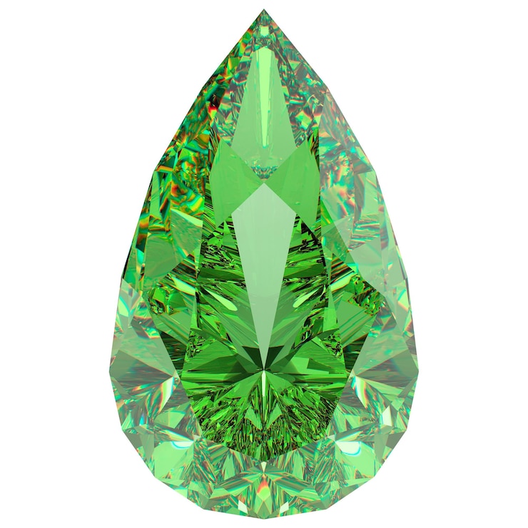 PSD 3d illustration of emerald isolated on transparent background
