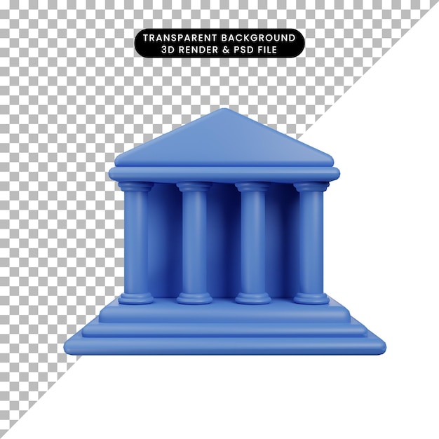 3d illustration of finance icon in 3d render
