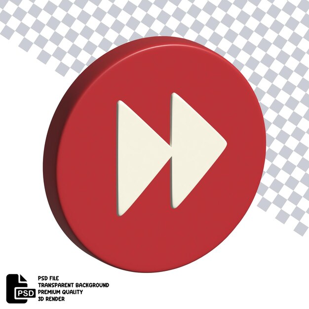 3d illustration of forward button