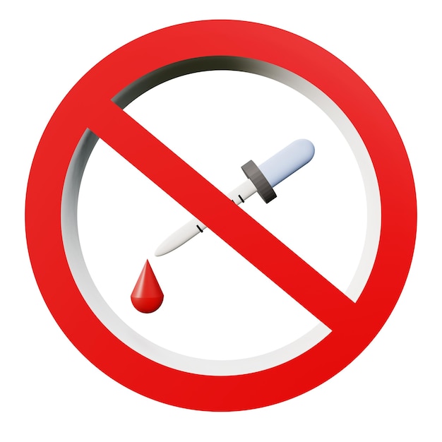 3D illustration of No additive with transparent background