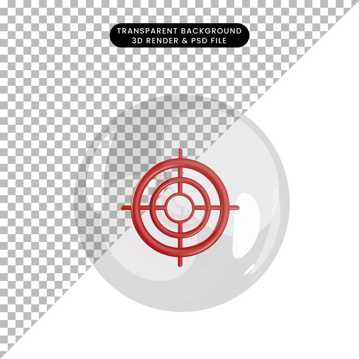 PSD 3d illustration of object inside bubbles