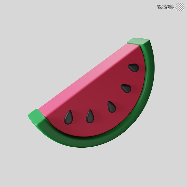 PSD 3d illustration of watermelon