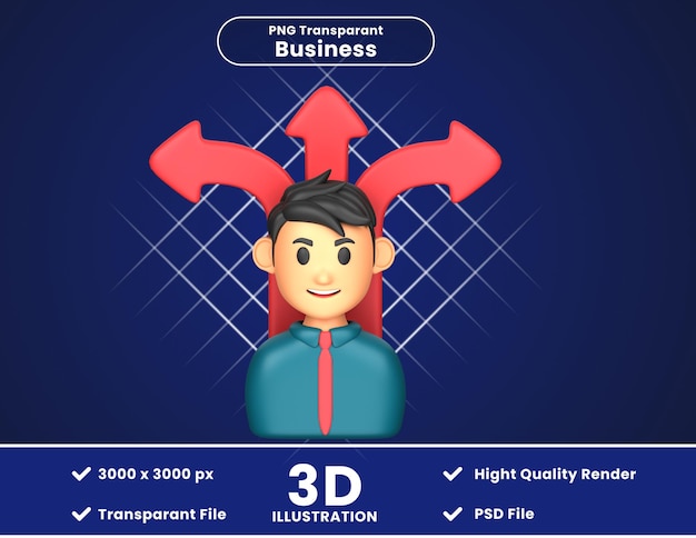 PSD 3d illustration d'opportunité d'affaires