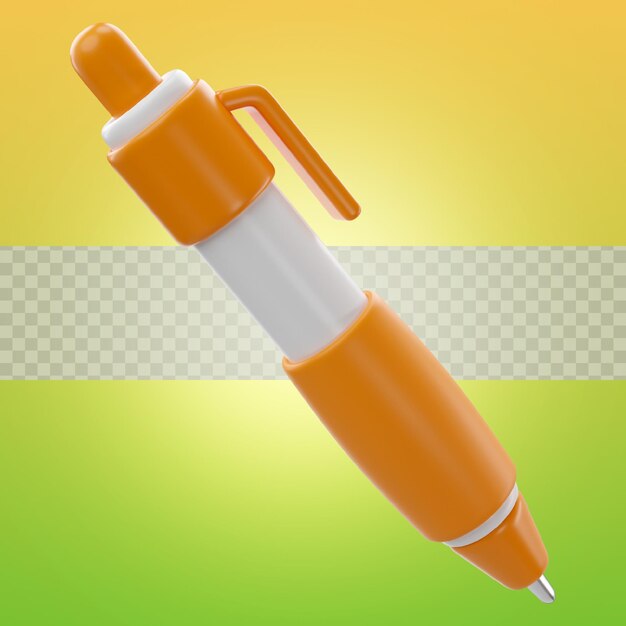 3d Illustration pen of back to school icon