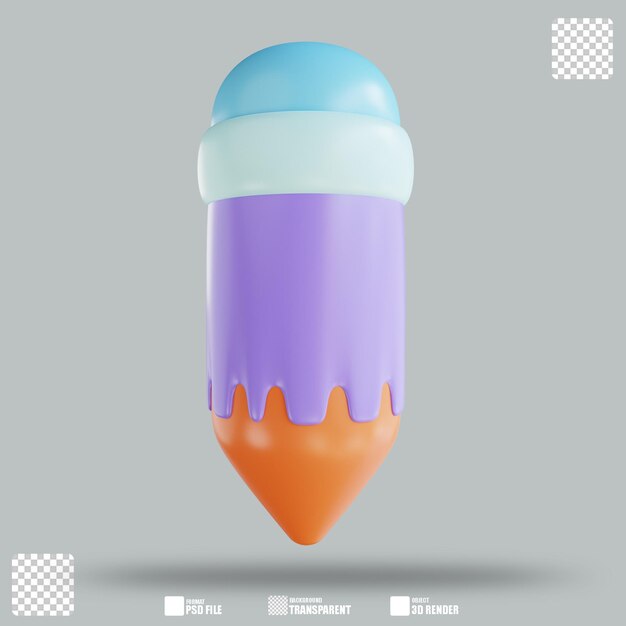3D Illustration Pencil Tool 2