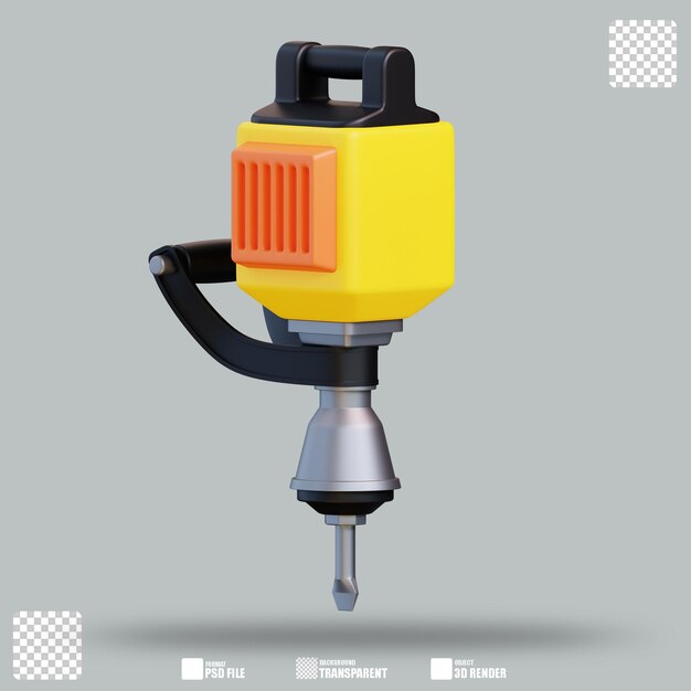 3D-Illustration Presslufthammer 2