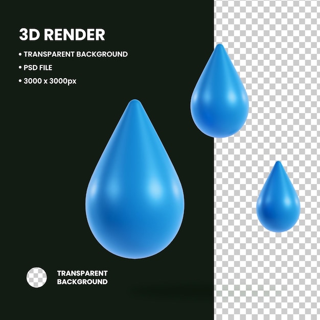 3D-Illustration Regenwasserobjekt